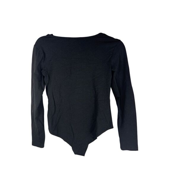 Black Bodysuit with Zipper Neck- size M - Picture 3 of 4